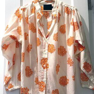 No. 6 floral button up blouse